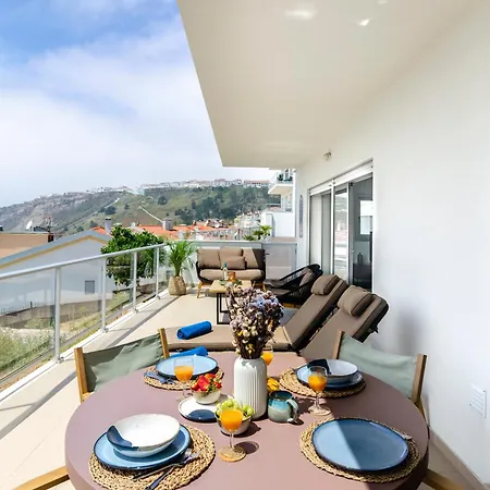 Lejlighed Panoramic Views - Terrace, Sea Views & Pool Nazaré