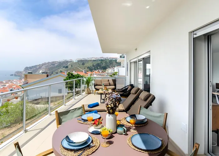 Apartment Panoramic Views - Terrace, Sea Views & Pool Nazaré